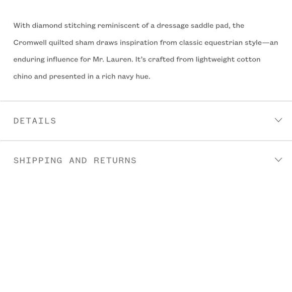 NWT Ralph Lauren Euro Sham Cromwell Quilted Camel Beige Tan - Picture 10 of 10